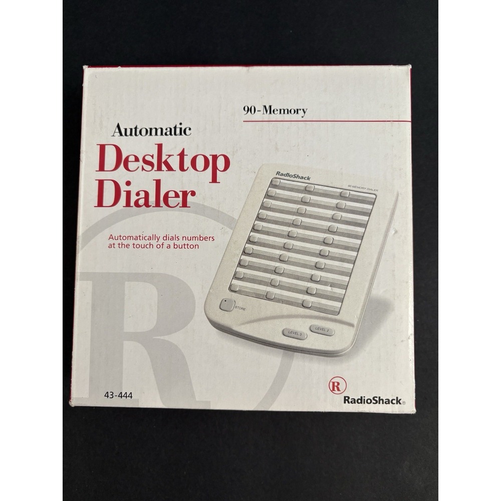 Vintage Radio Shack Automatic Desktop Telephone 90-Memory Dialer 43-444